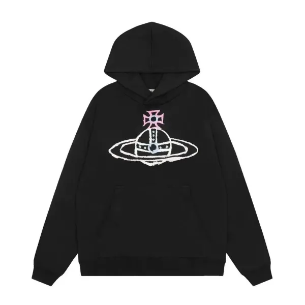 Vivienne Westwood Orb Cross Hoodie Black - 1