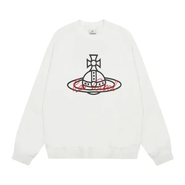 Vivienne Westwood Red Label Orb Logo White Hoodie - 1