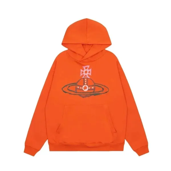 Vivienne Westwood Orb Cross Orange Hoodie - 1