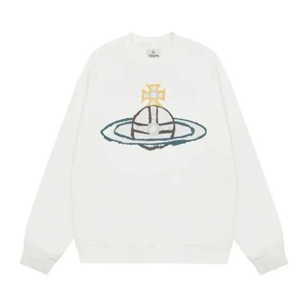 Vivienne Westwood Orb Cross White Hoodie - 1