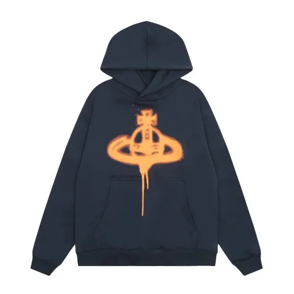 Vivienne Westwood Orb Spray Paint Hoodie Black - 16