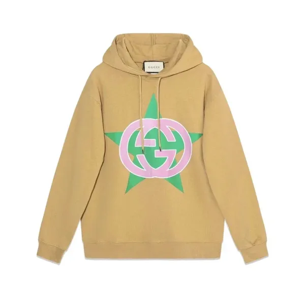 Gucci Star GG Hoodie Beige - 1
