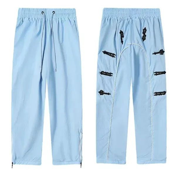 Off-White™ Track Pants Black with Neon Green Stripe - 12