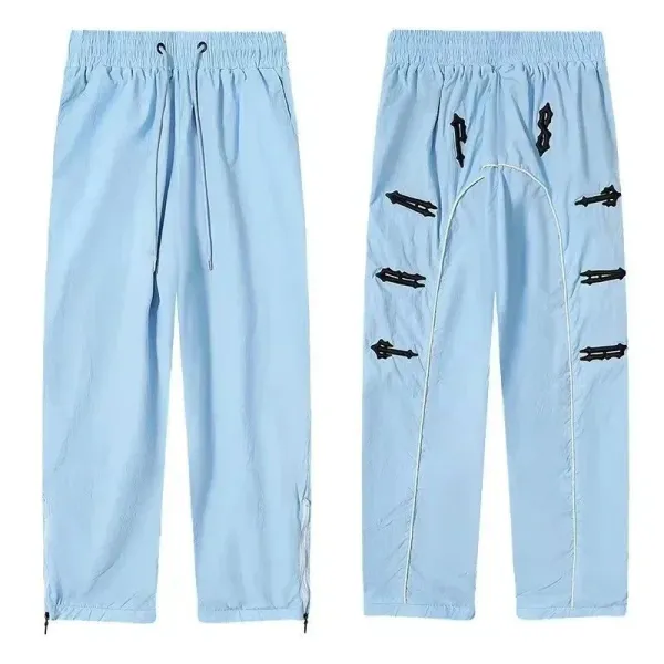 Philipp Plein PP Arrow Embroidered Light Blue Pants - 1