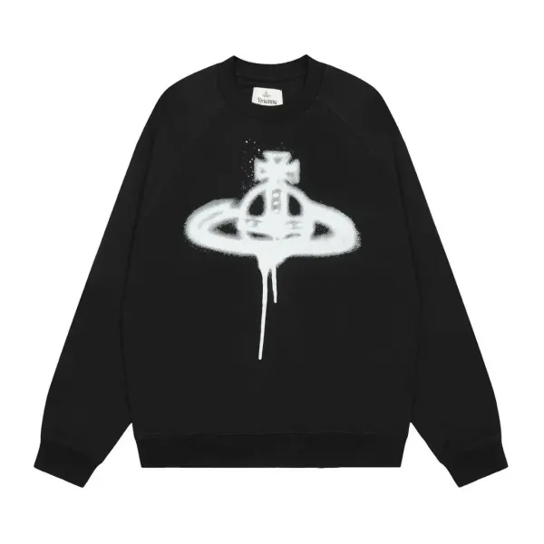 Vivienne Westwood Orb Spray Paint Hoodie Black - 30