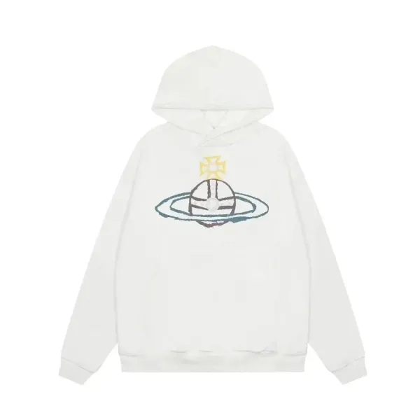 Vivienne Westwood Orb Cross White Hoodie - 1