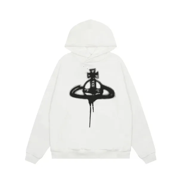 Vivienne Westwood Orb Spray Paint Hoodie Black - 15