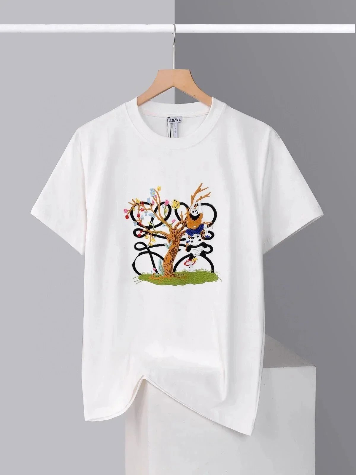 Loewe Loewe White Panda Tree Print T-Shirt White