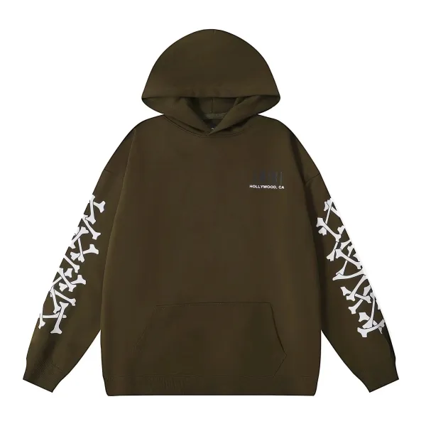 AMIRI Distressed Black Hoodie with Embroidered Logo - 7