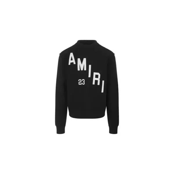 Amiri AMIRI 23 Logo Cropped Sweatshirt Black - 1