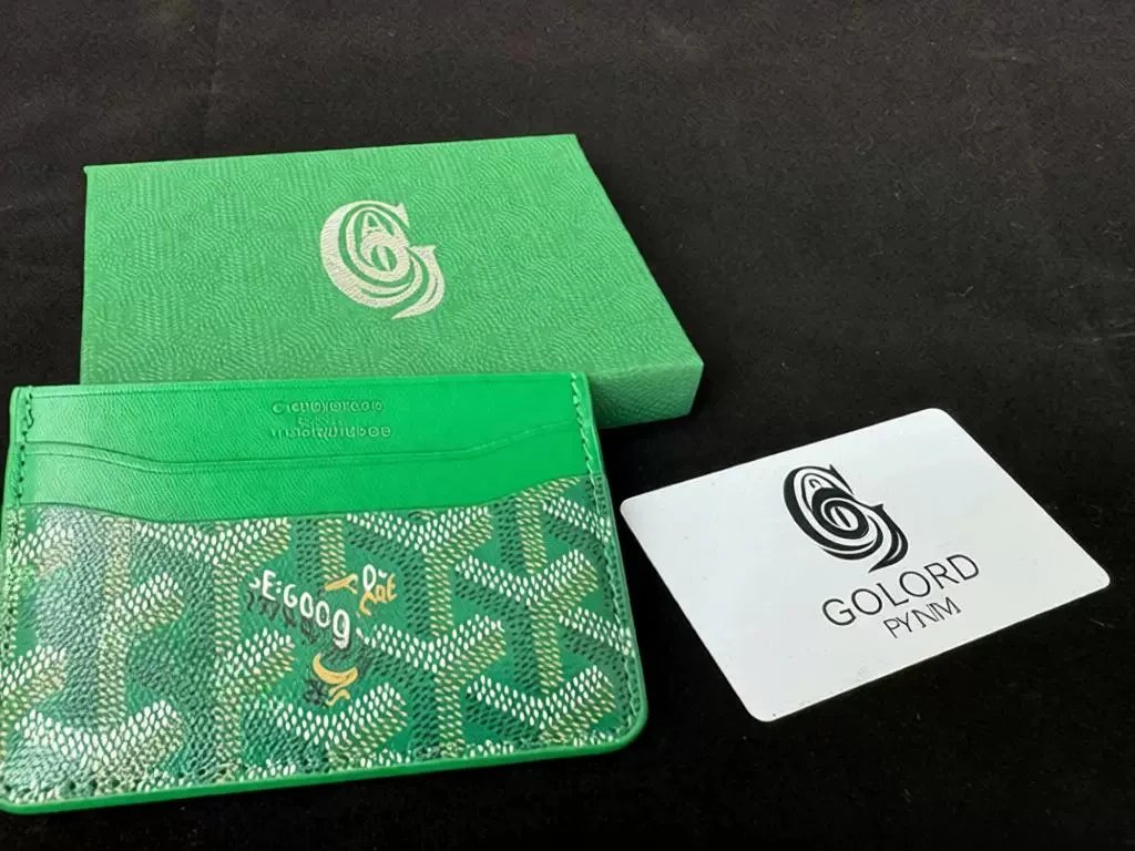 Golord Saint Sulpice Card Holder Goyardine Green