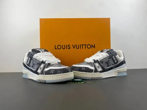 Louis Vuitton Trainer Monogram Black and White Sneakers - 3