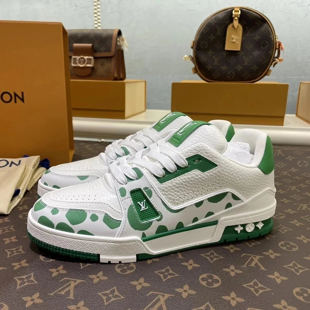Louis Vuitton Trainer Monogram Black and White Sneakers - 5
