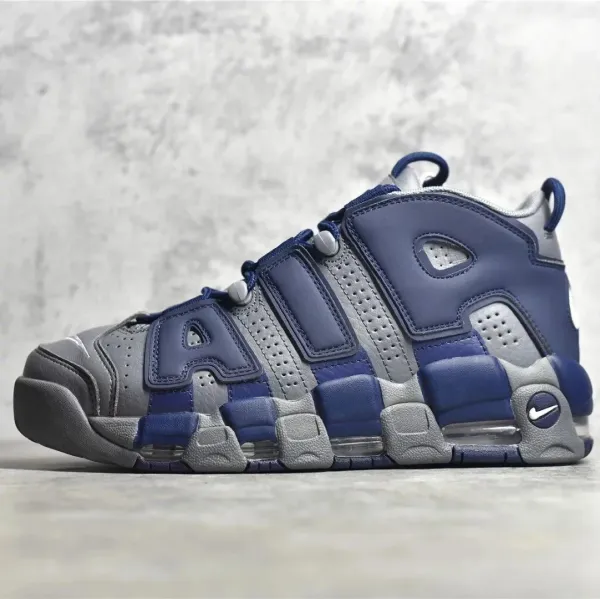 Nike Air More Uptempo Midnight Navy Gray Sneakers - 1