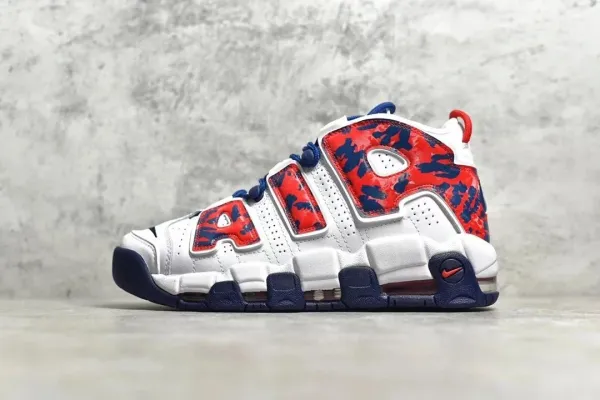 Nike Air More Uptempo '96 Red Camo Sneakers - 1