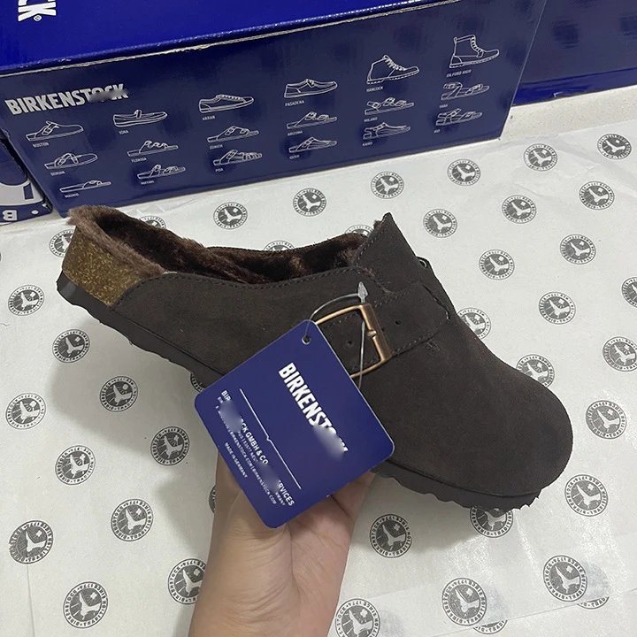Birkenstock Slippers Boston Shearling Buckle Mules image 4