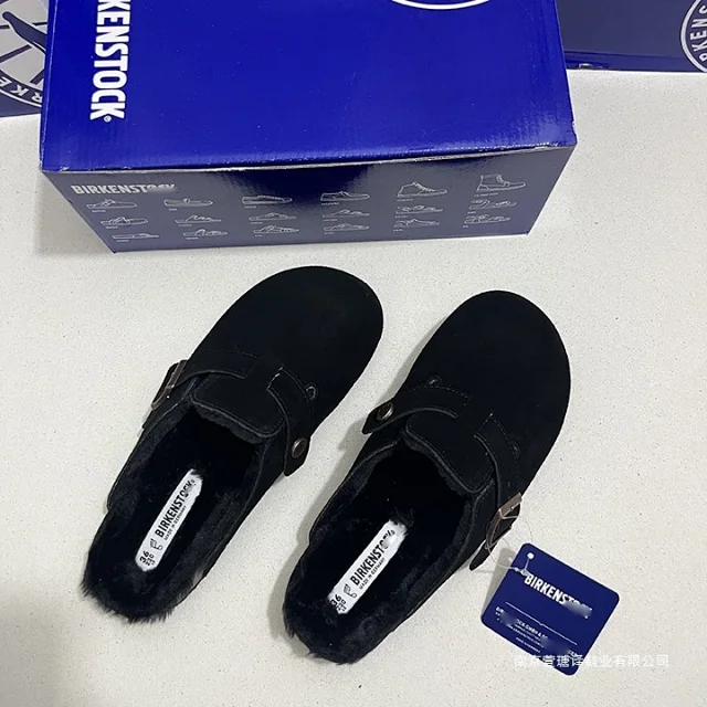 Birkenstock Slippers Boston Shearling Buckle Mules product detail image 1