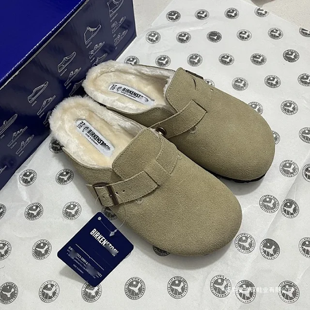 Birkenstock Slippers Boston Shearling Buckle Mules product detail image 9