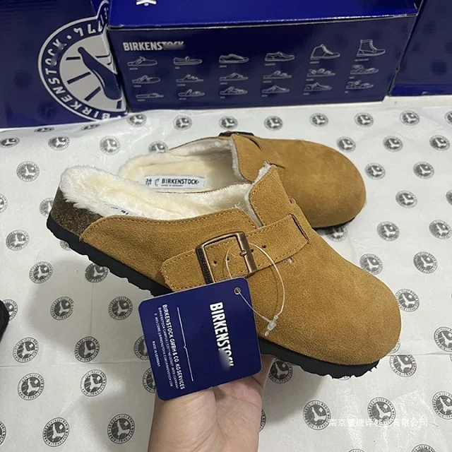 Birkenstock Slippers Boston Shearling Buckle Mules product detail image 18