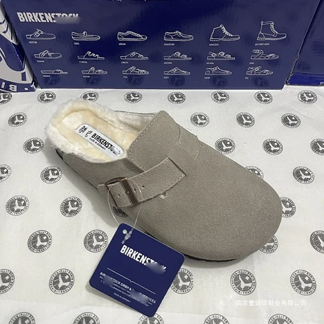 Birkenstock Slippers Boston Shearling Buckle Mules product detail image 6
