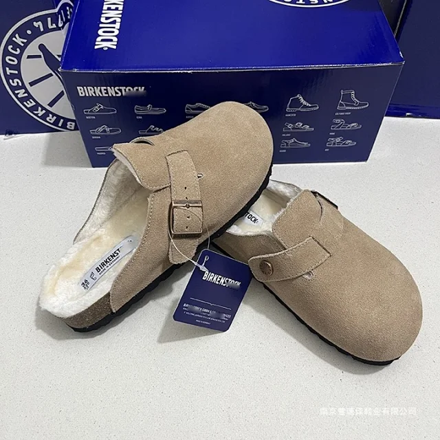 Birkenstock Slippers Boston Shearling Buckle Mules product detail image 15