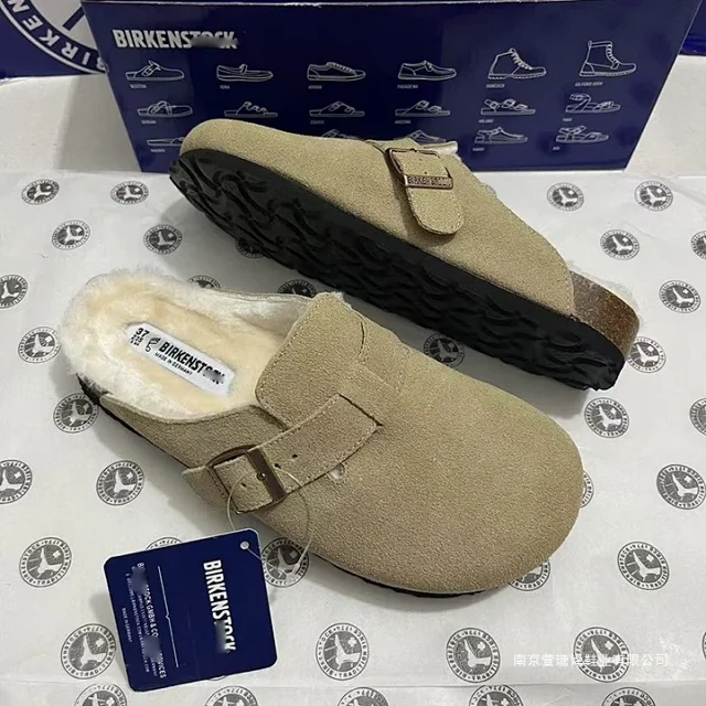 Birkenstock Slippers Boston Shearling Buckle Mules product detail image 7