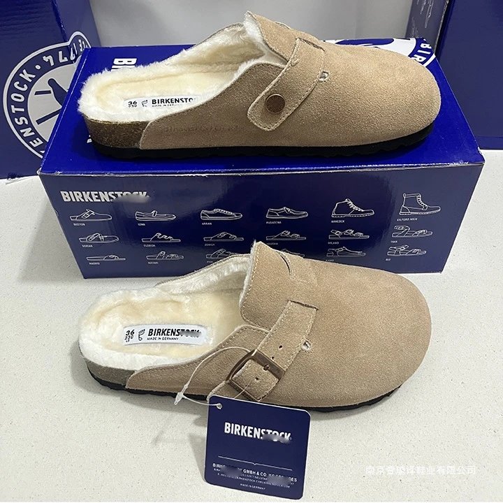 Birkenstock Slippers Boston Shearling Buckle Mules image 1