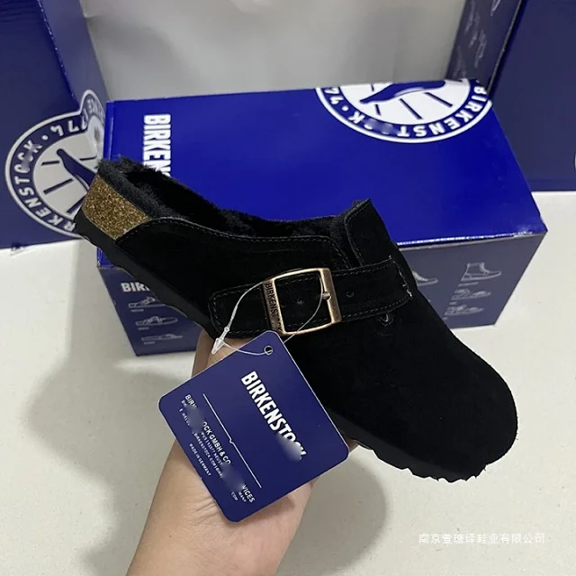 Birkenstock Slippers Boston Shearling Buckle Mules product detail image 2