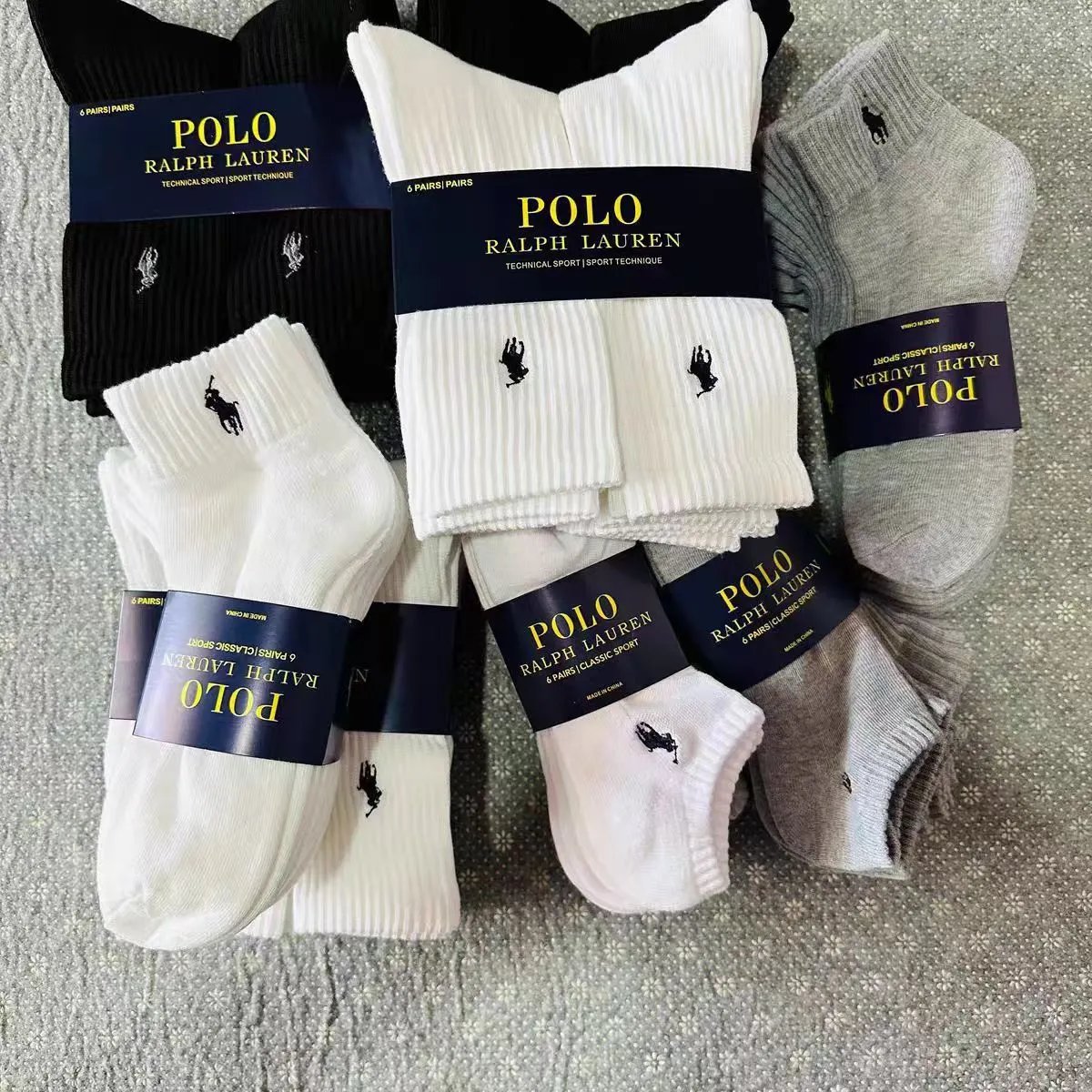 Ralph Pony Cotton Socks 6 Pairs