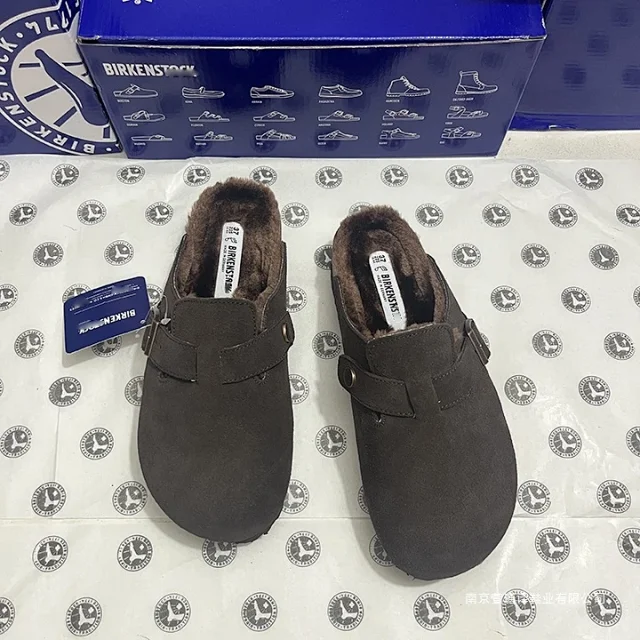 Birkenstock Slippers Boston Shearling Buckle Mules product detail image 13