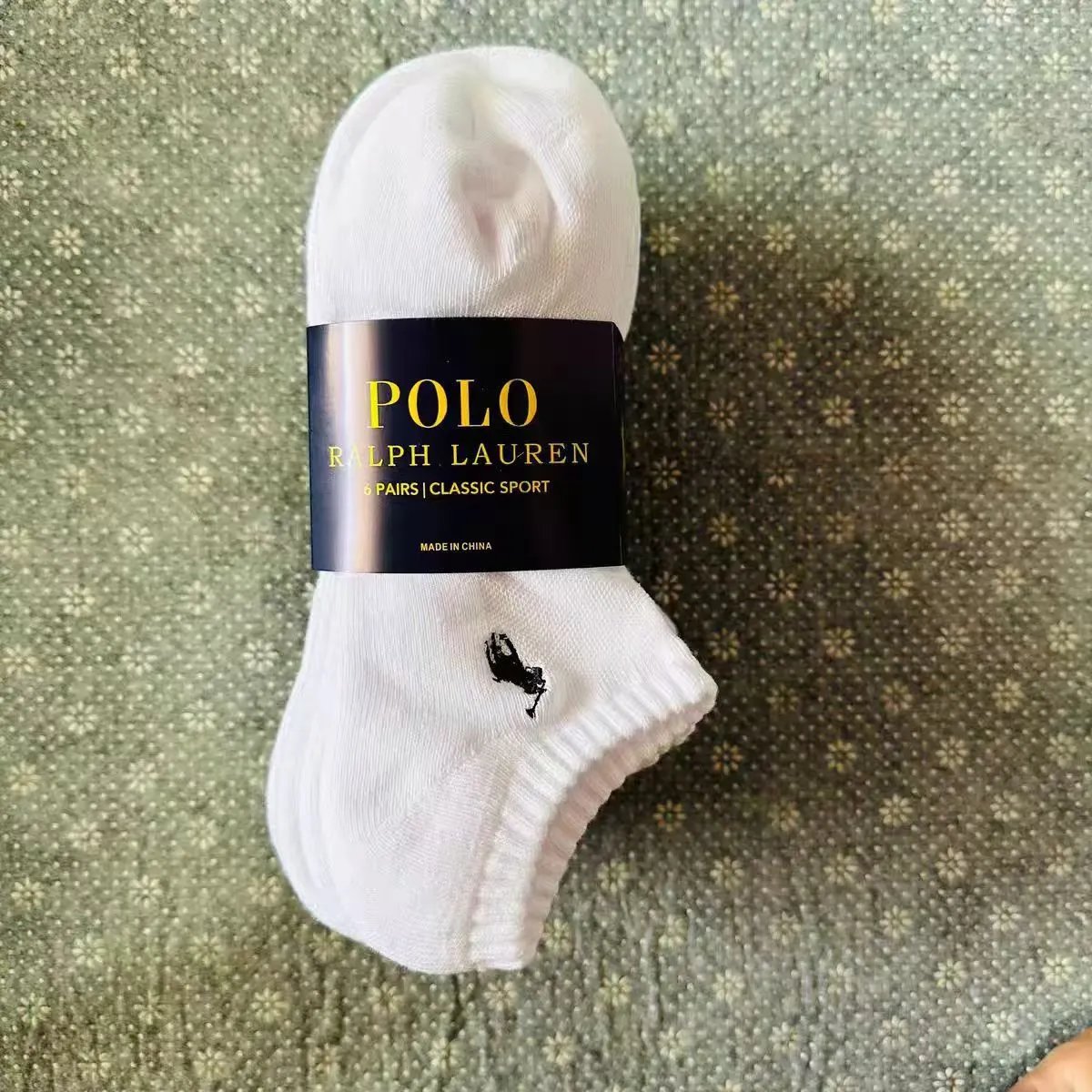 Embroidered Towel Socks 6-Pack photo 2
