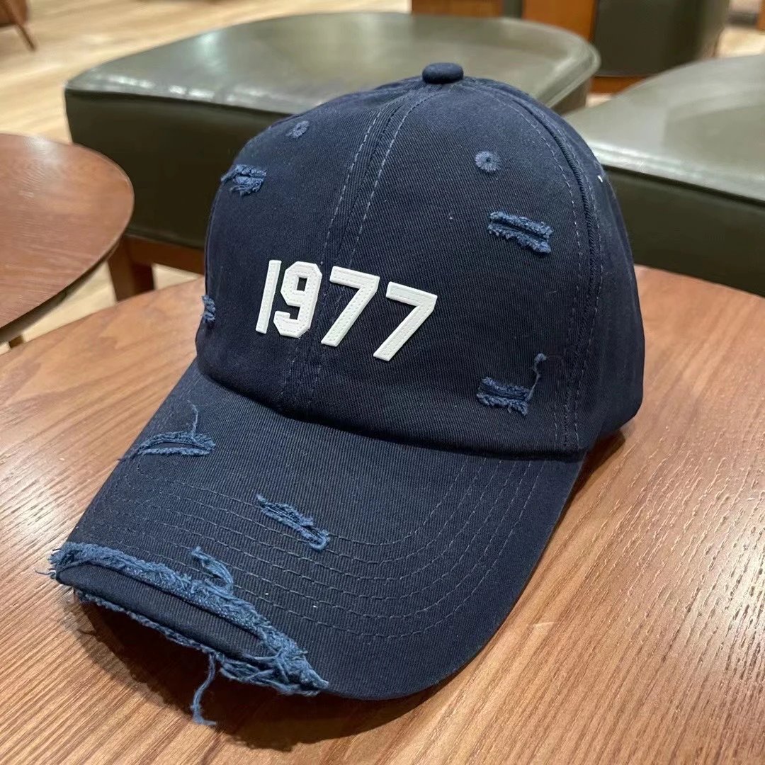 Fear of God Essentials Distressed Black Baseball Cap - 25