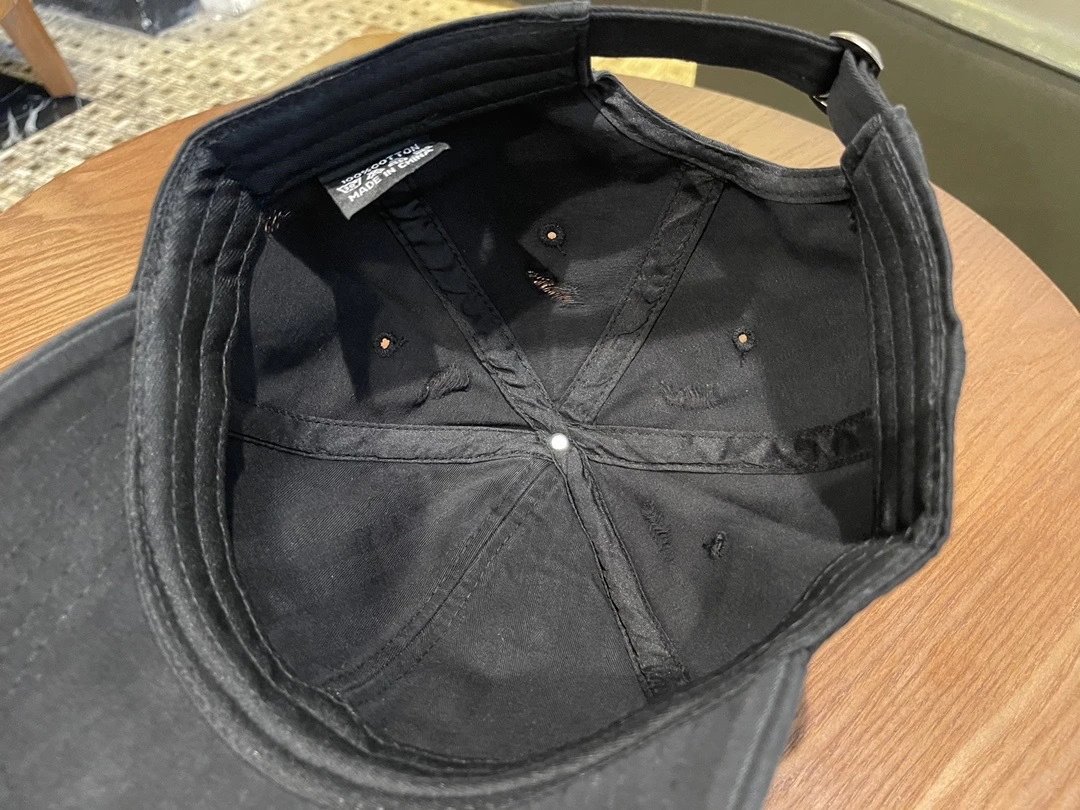 Fear of God Essentials Distressed Black Baseball Cap - 5