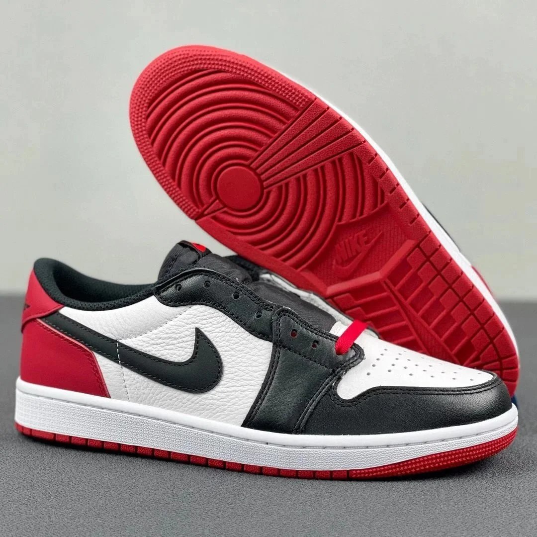 AJ1 low OG white black red