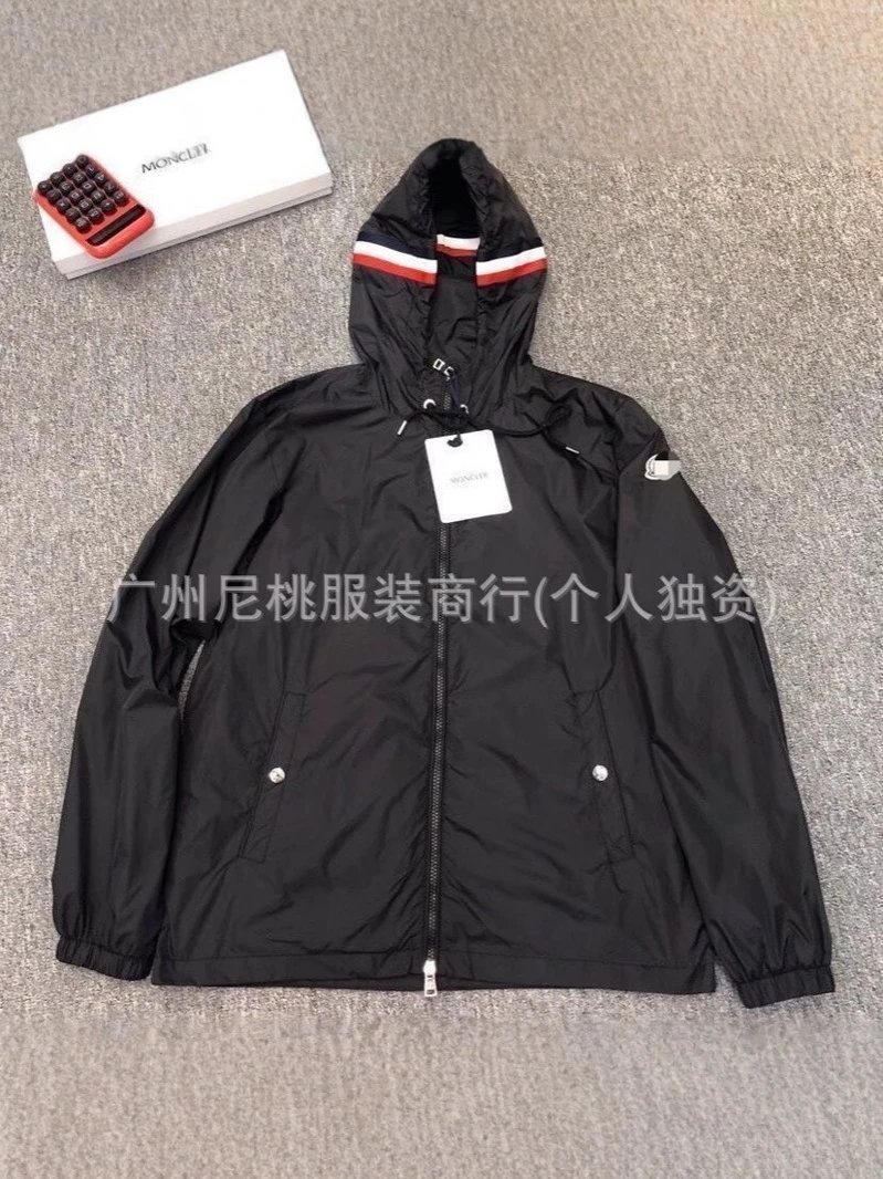 正确版M家男士高端抽绳连帽上衣服运动减龄休闲夹克风衣外套批发 2