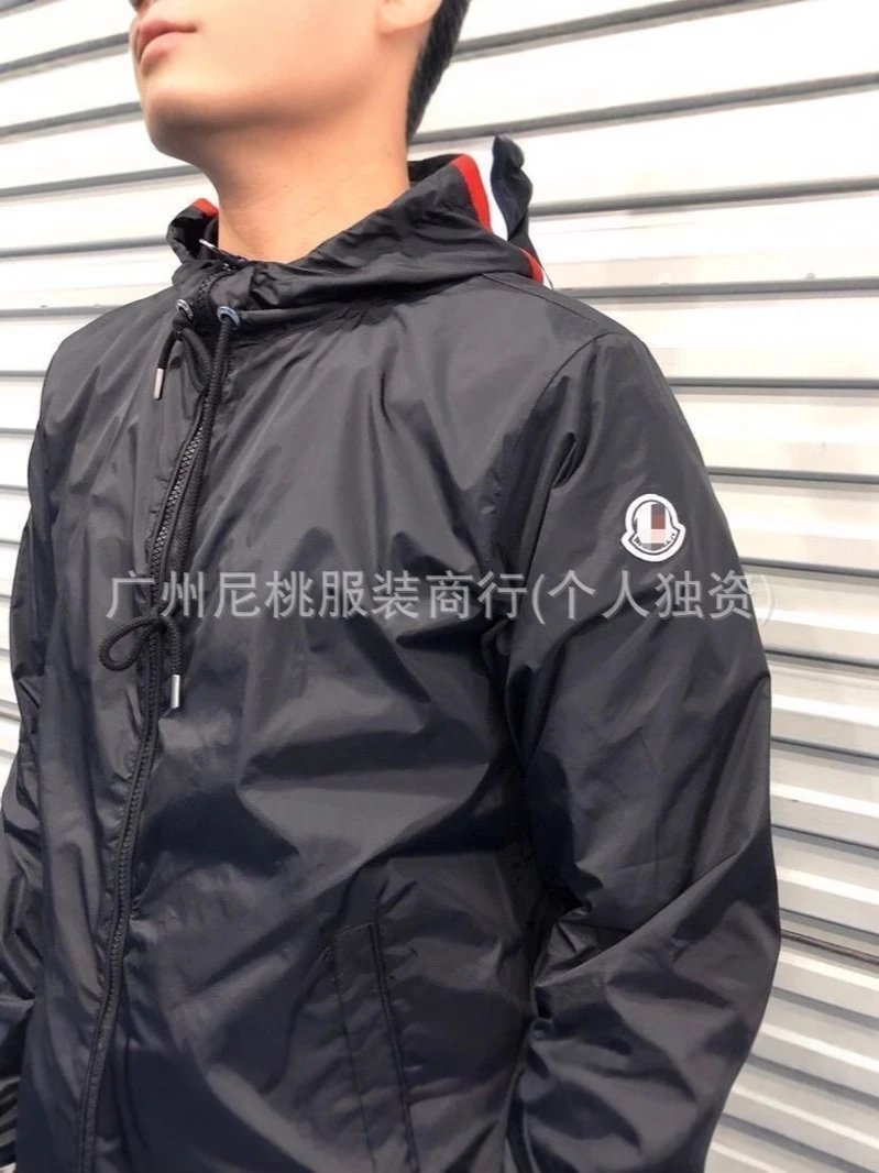 正确版M家男士高端抽绳连帽上衣服运动减龄休闲夹克风衣外套批发 4