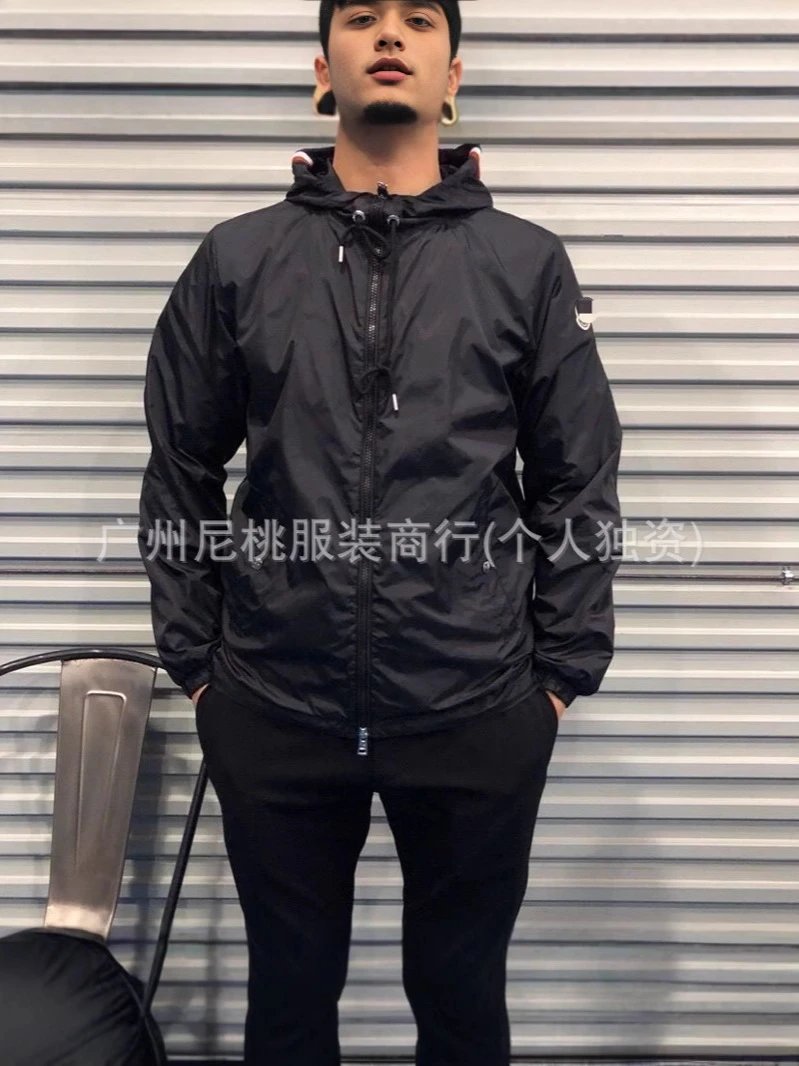 正确版M家男士高端抽绳连帽上衣服运动减龄休闲夹克风衣外套批发 5
