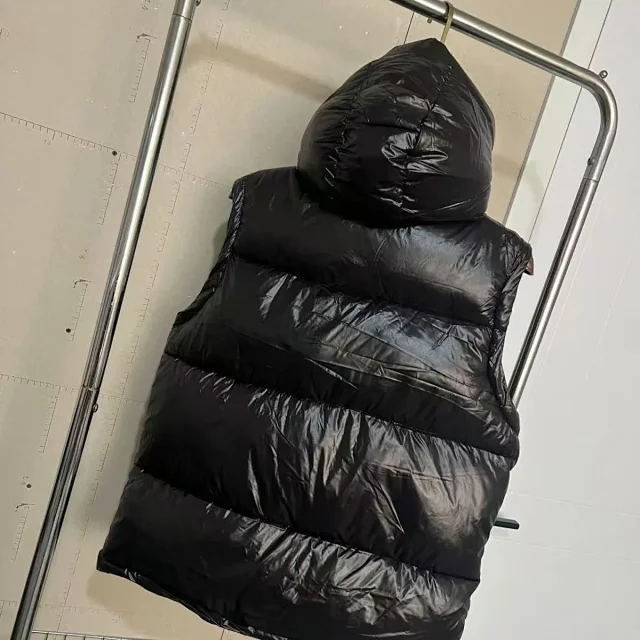 Moncler Vests Quilted puffer vest with detachable hood product detail image 5