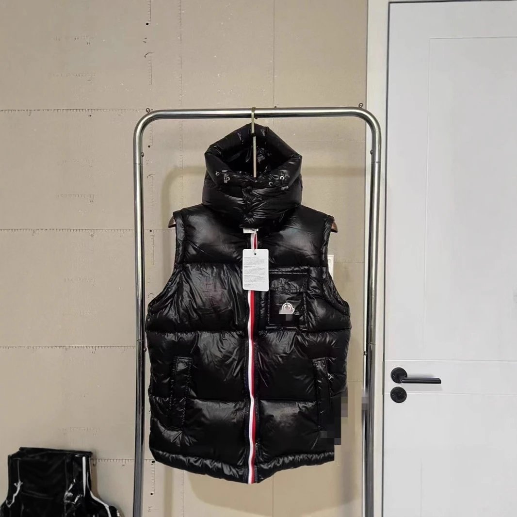 Moncler Vests Quilted puffer vest with detachable hood image 2