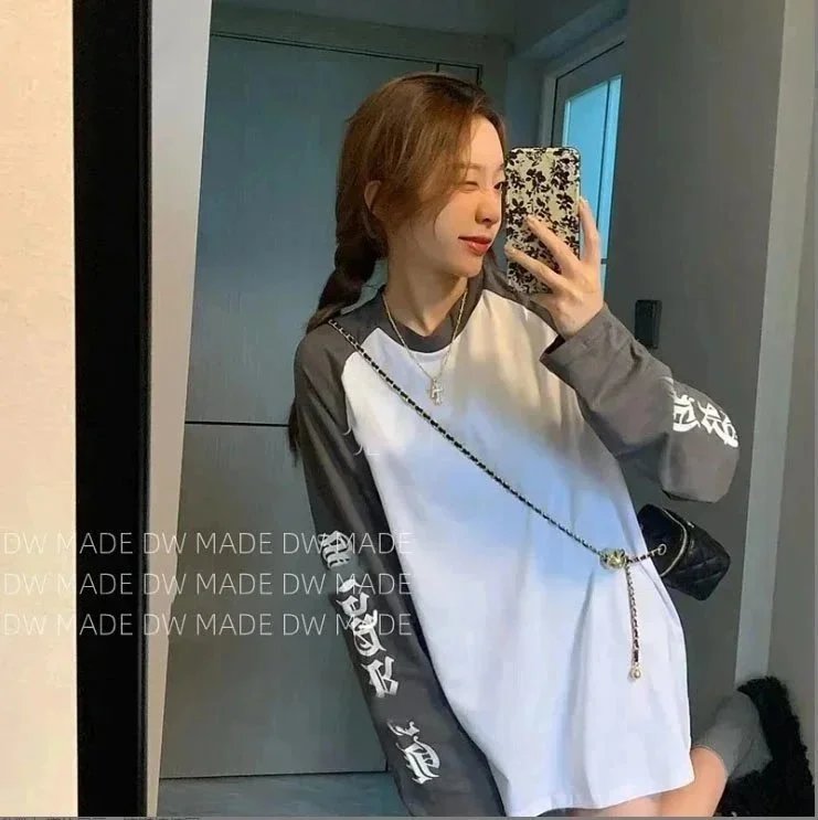 C-round neck long sleeved T-shirt [Christmas Special Must Have Deal]