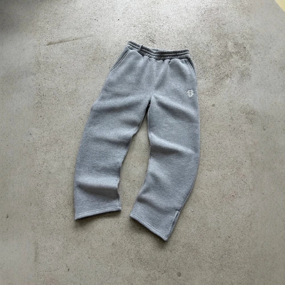 Europe and the United States retro y2k street trend hip-hop casual elastic waist zipper loose solid color sports casual pants