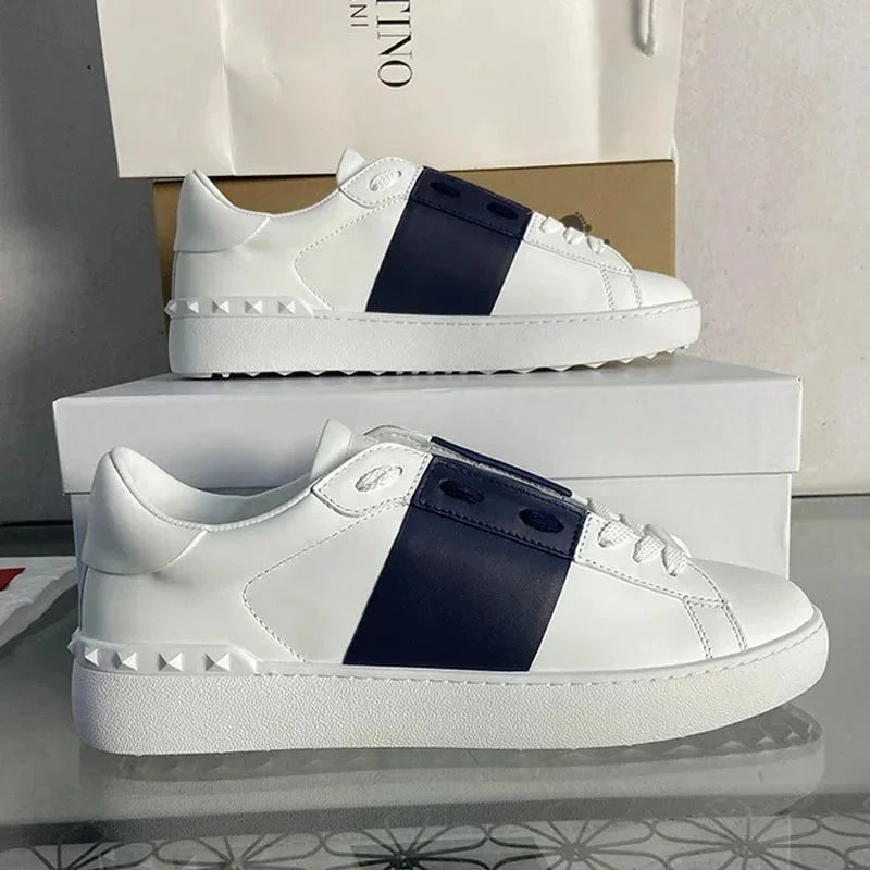 Thick Sole Rivet White Sneakers Unisex photo 7