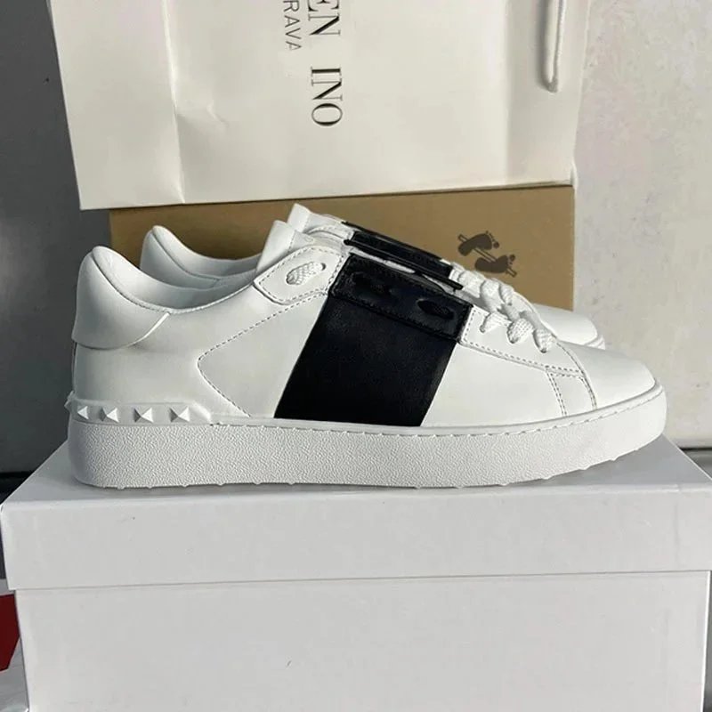 Thick Sole Rivet White Sneakers Unisex photo 8