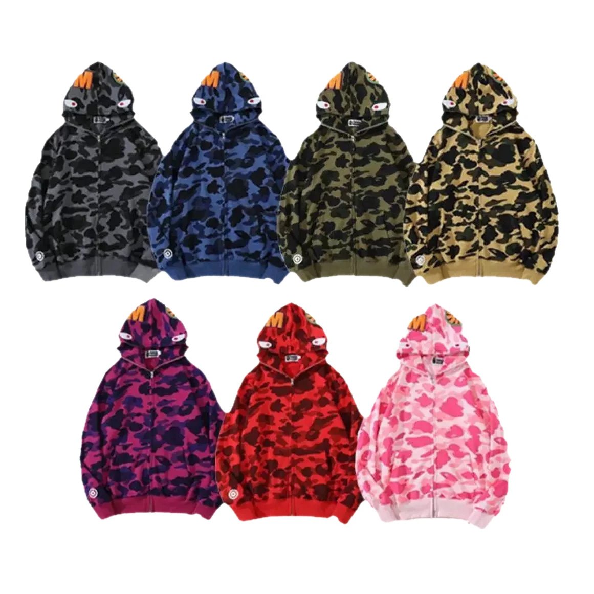 Shark Classic Woolen Hoodie Multi Color Coat