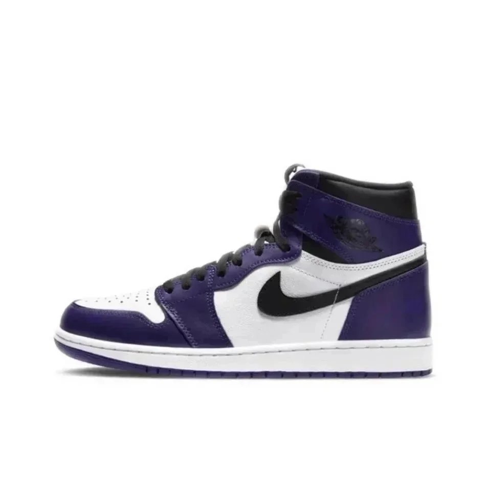 Unisex white purple toe design