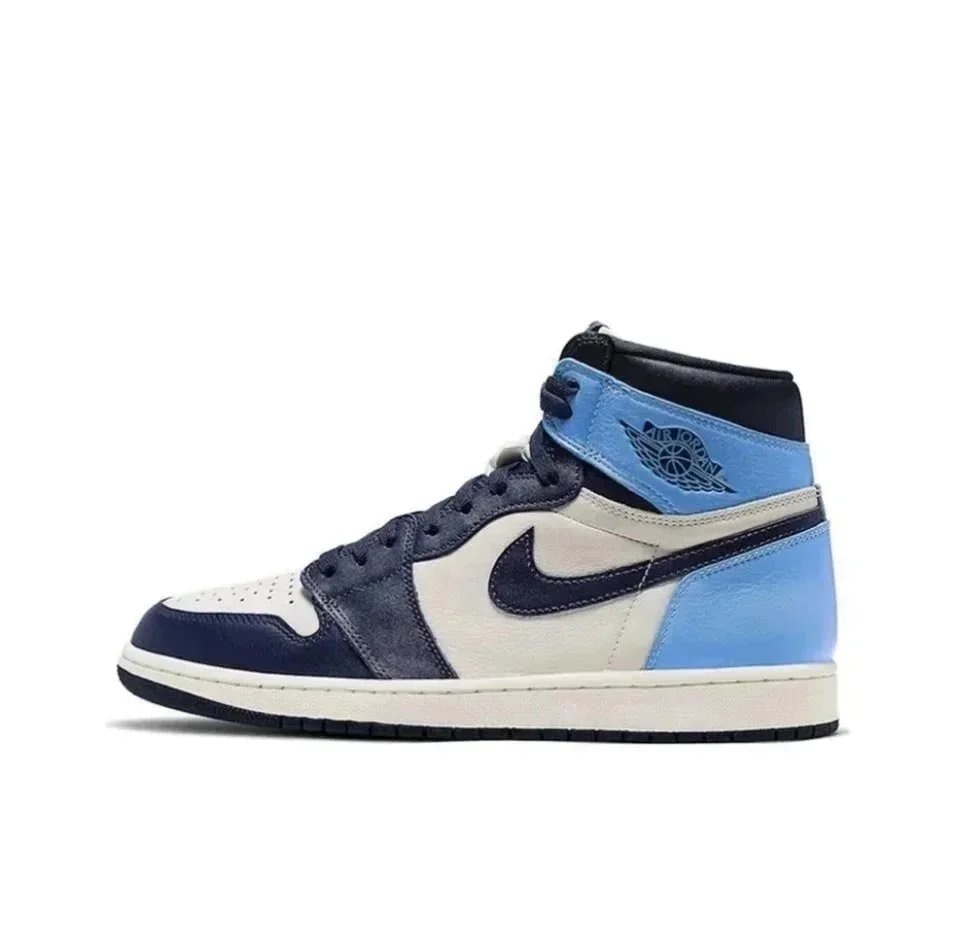 Men's black, blue, and white