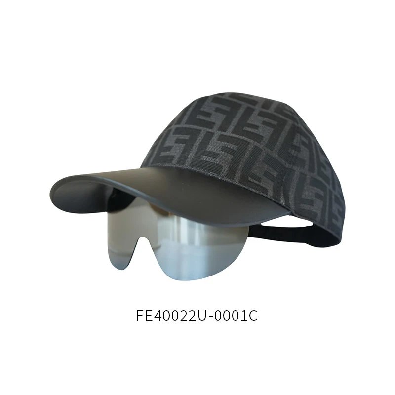 Fendi Hats FE40022U baseball cap with integrated visor sunglasses — FE40022U-0001 C Letter pattern