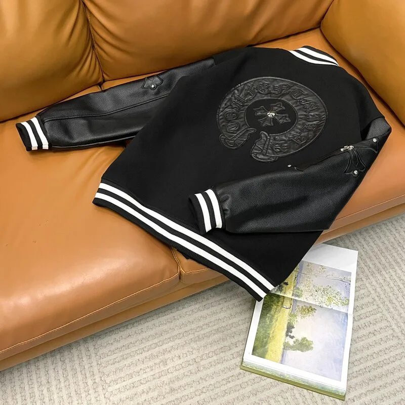 C-H Metal Patch Embroidered Varsity Jacket