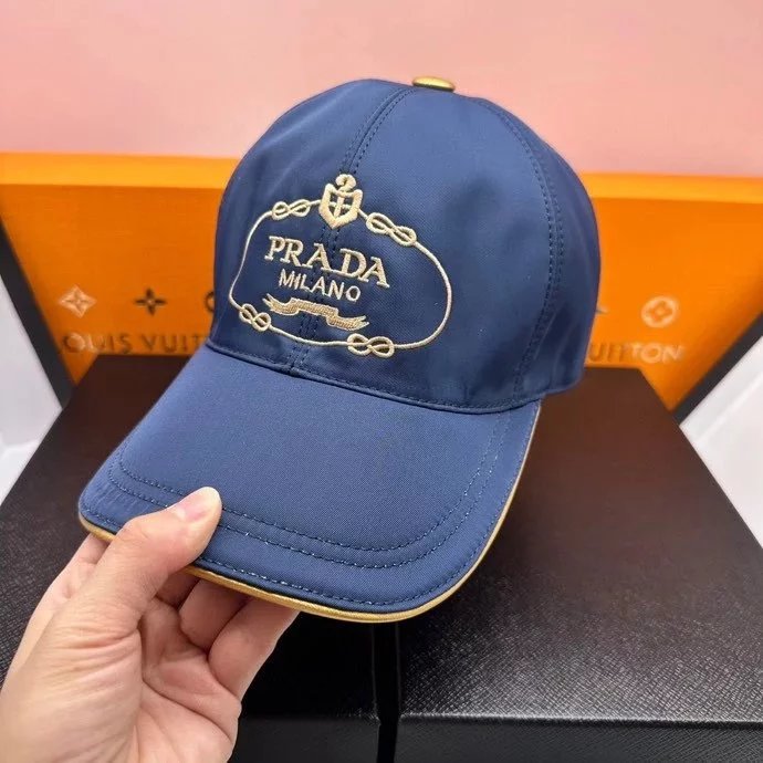Prada Milano Logo Embroidered Baseball Cap