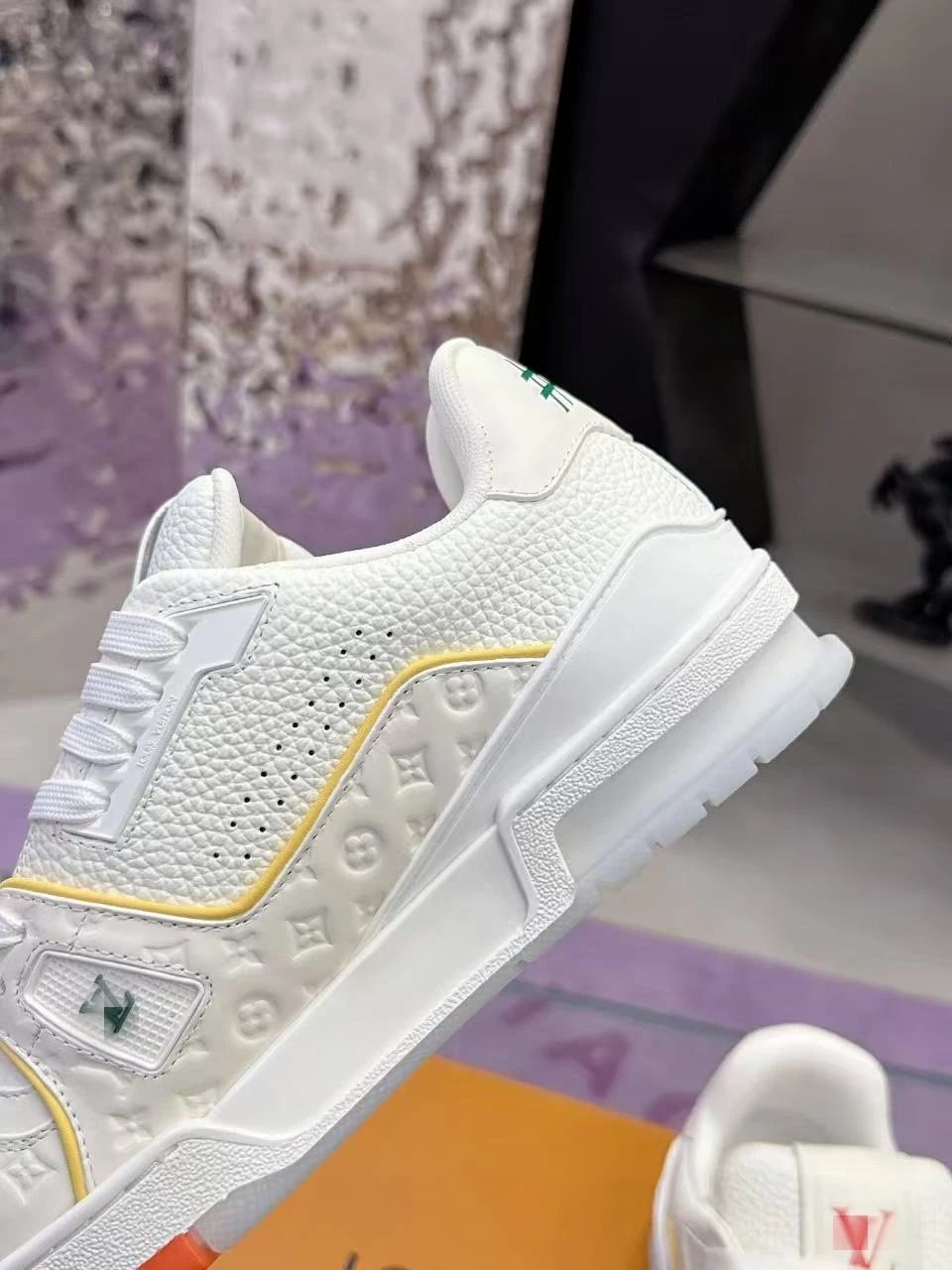 Louis Vuitton Trainer Low Beige White Sneakers - 6